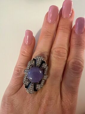 vintage, genuine, gemstone, large statement ring